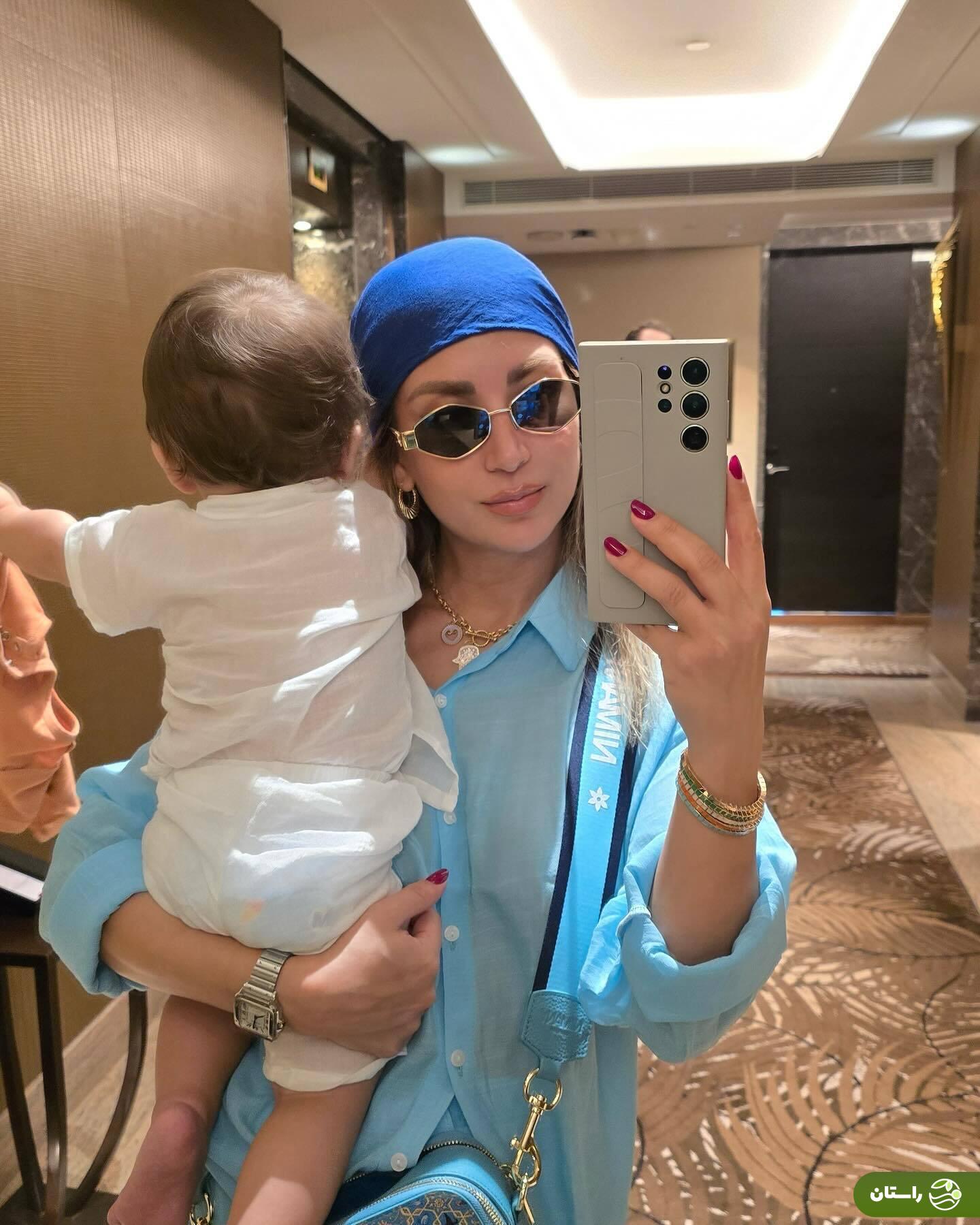 تصاویر | گردش خانوادگی مینا مختاری، بهرام رادان و فرزندشان در تایلند