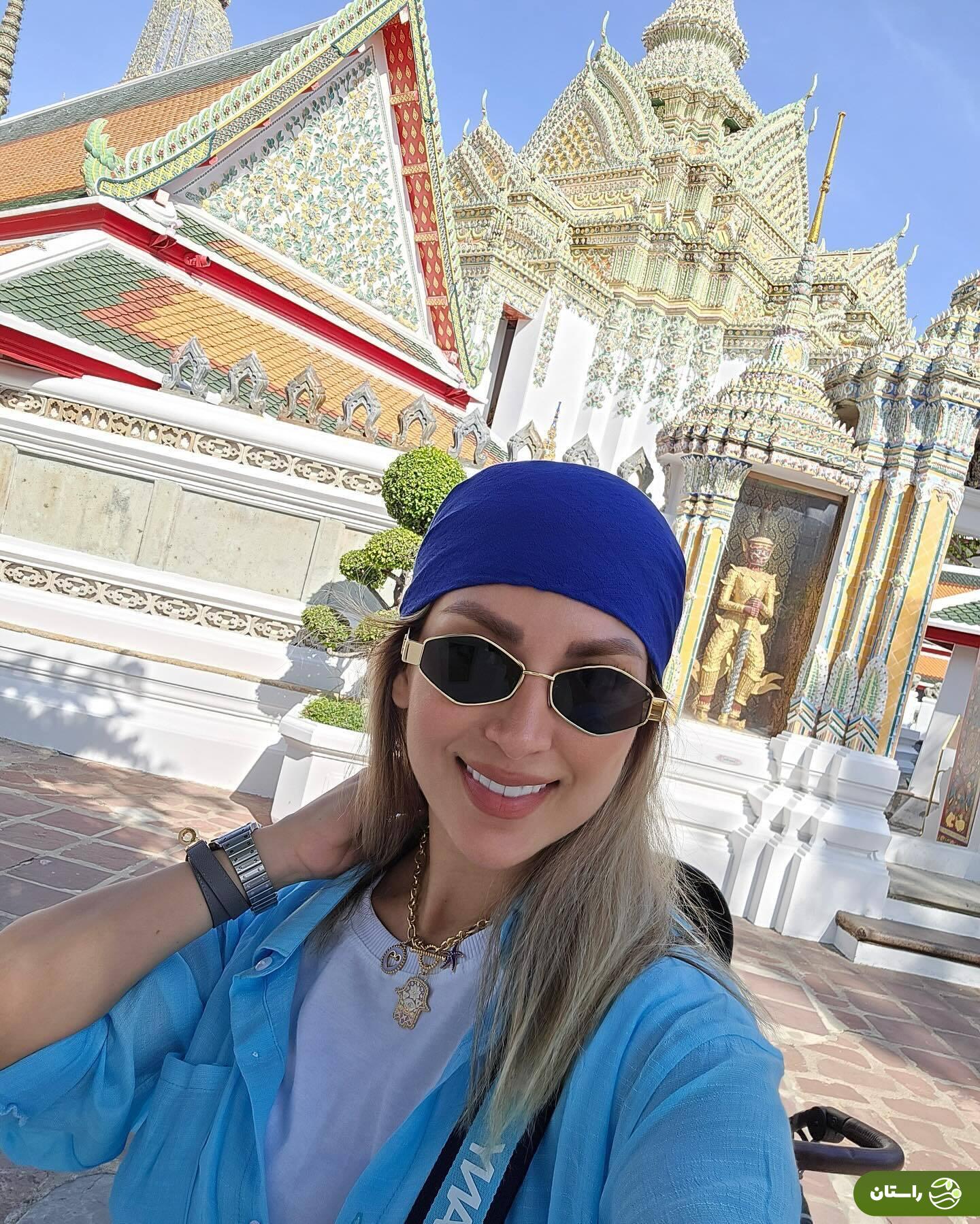 تصاویر | گردش خانوادگی مینا مختاری، بهرام رادان و فرزندشان در تایلند