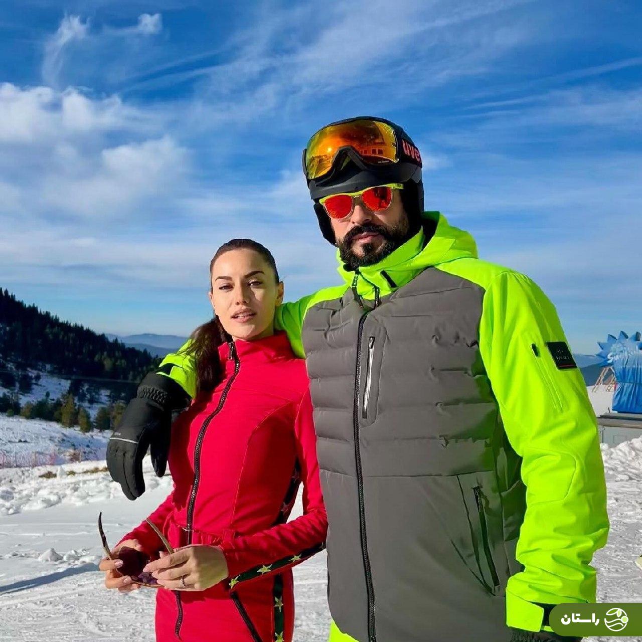 تصاویر |‌ تعطیللات زمستانی فحریه اوجن به همراه همسر و فرزندانش