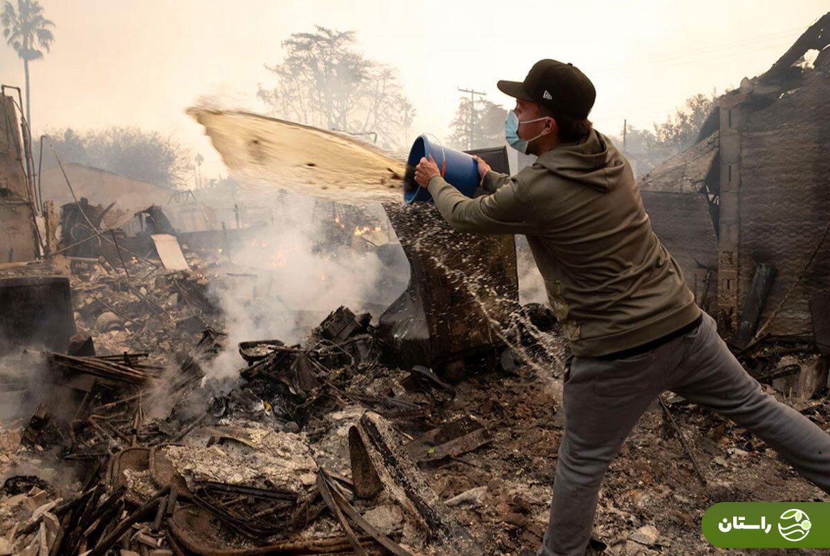 تصاویر |‌ آتش‌سوزی مهیب در لس‌آنجلس؛ خانه چند سلبریتی سوخت!