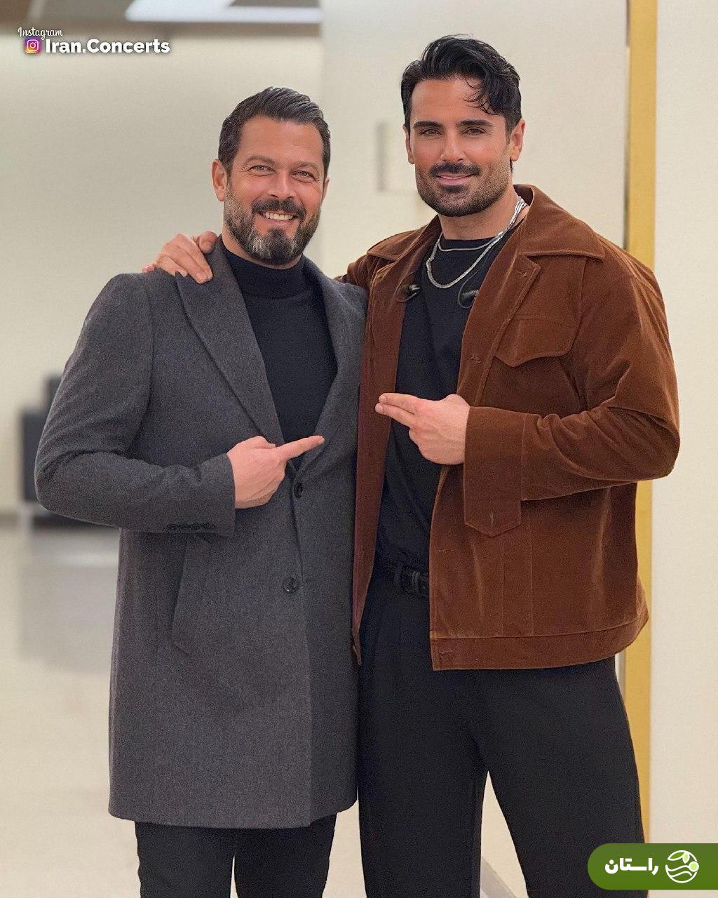 عکس | پژمان بازغی و نفس بازغی در پشت صحنه کنسرت سهراب پاکزاد