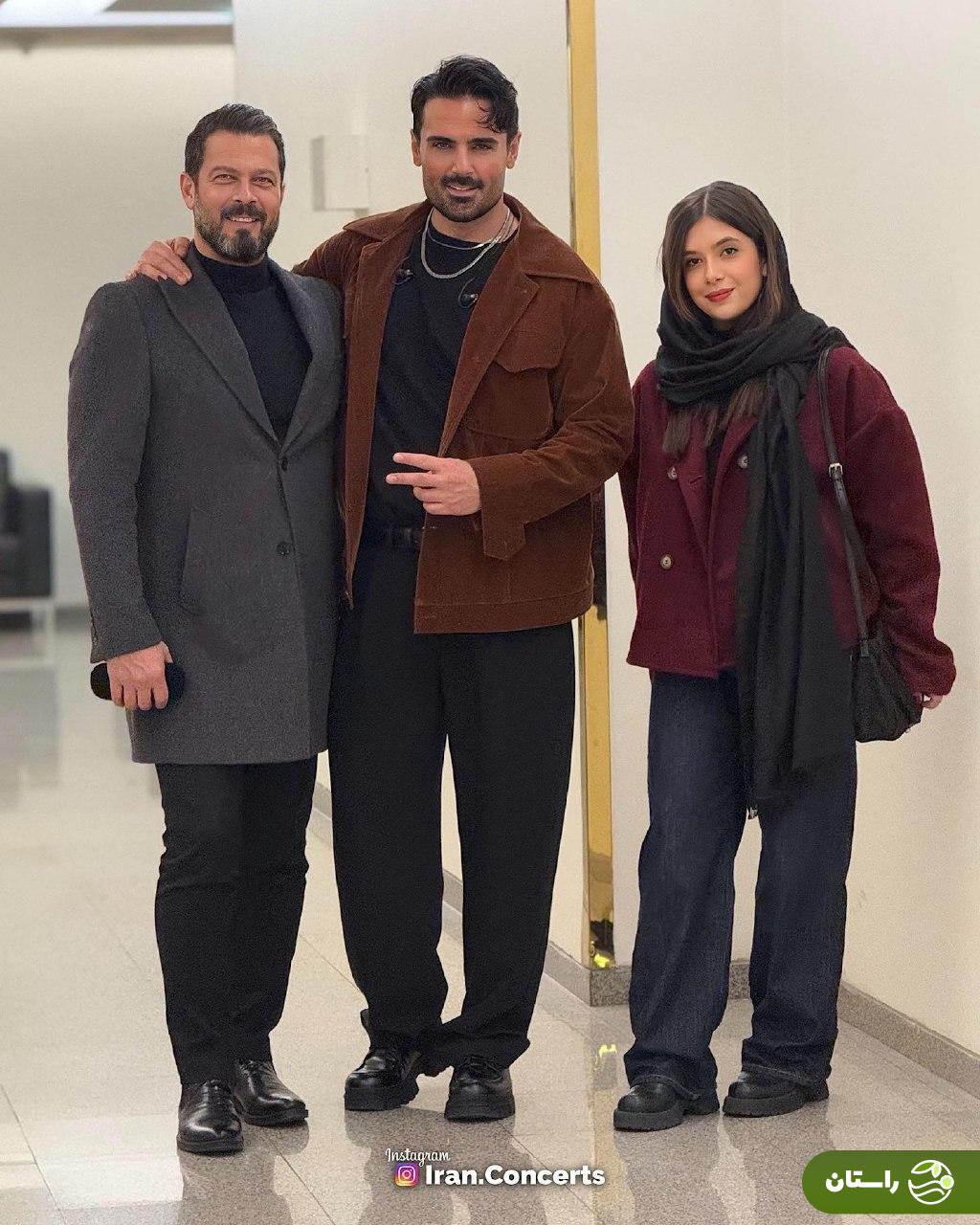 عکس | پژمان بازغی و نفس بازغی در پشت صحنه کنسرت سهراب پاکزاد