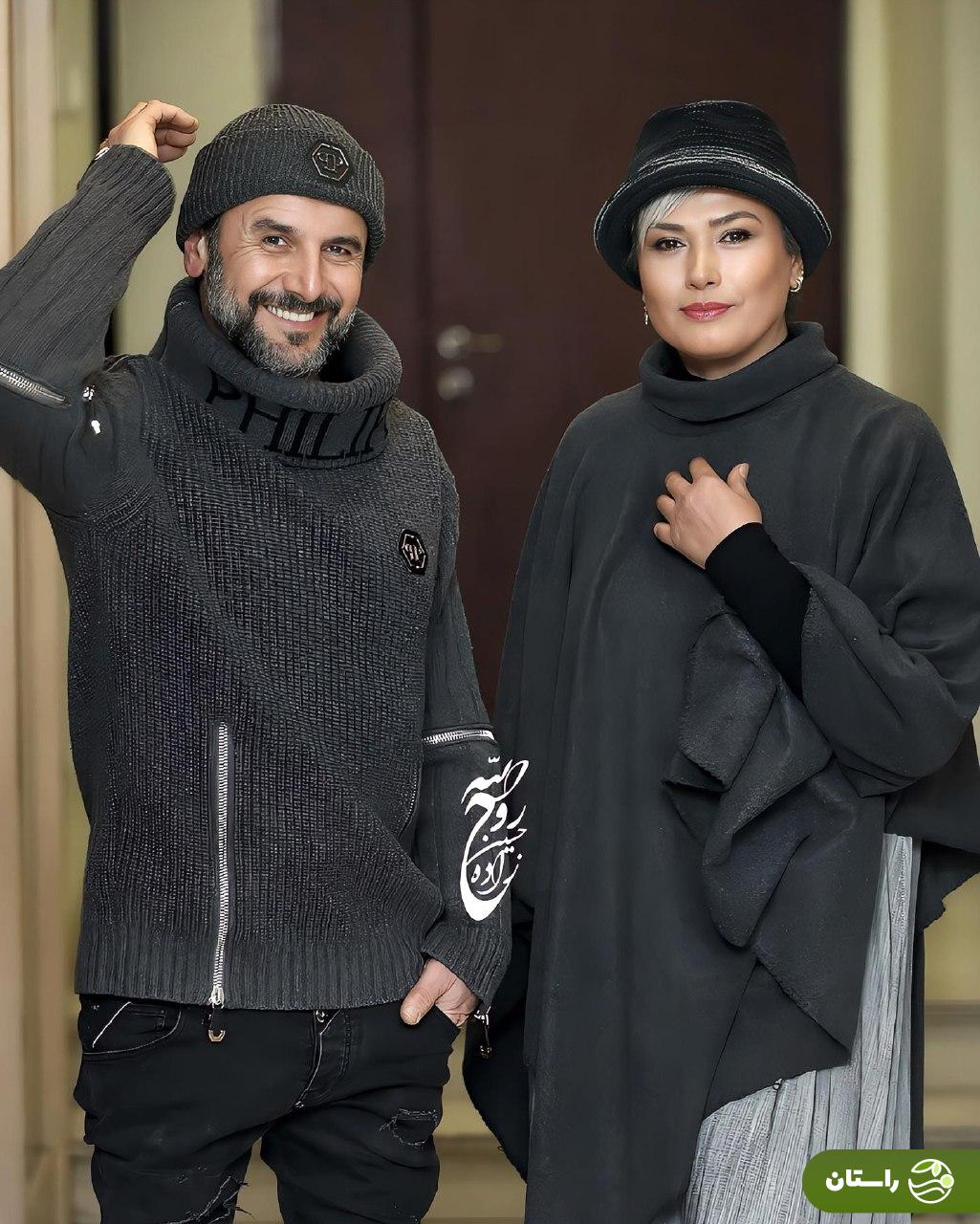 تصاویر دو نفره از امین حیایی و لادن مستوفی