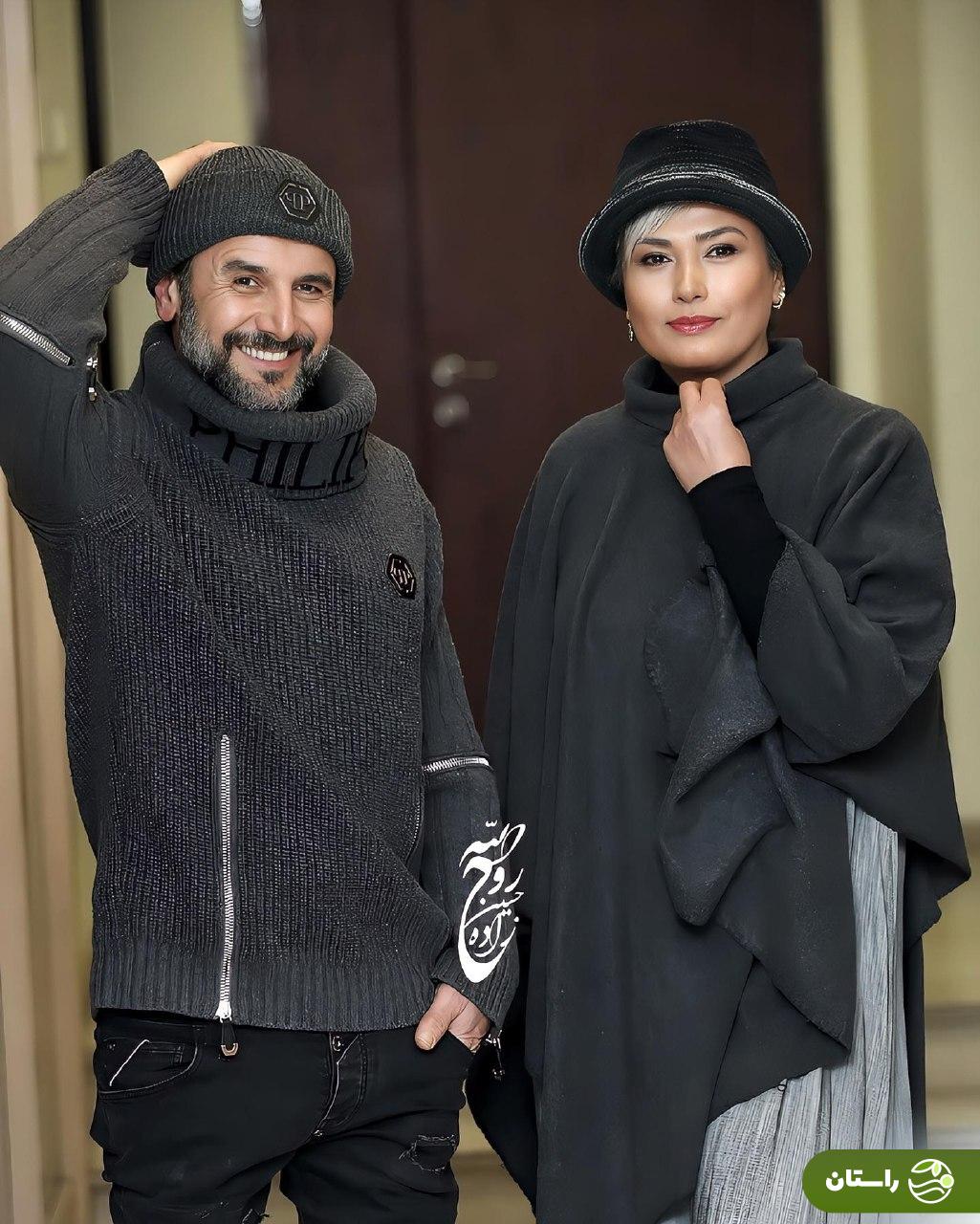 تصاویر دو نفره از امین حیایی و لادن مستوفی