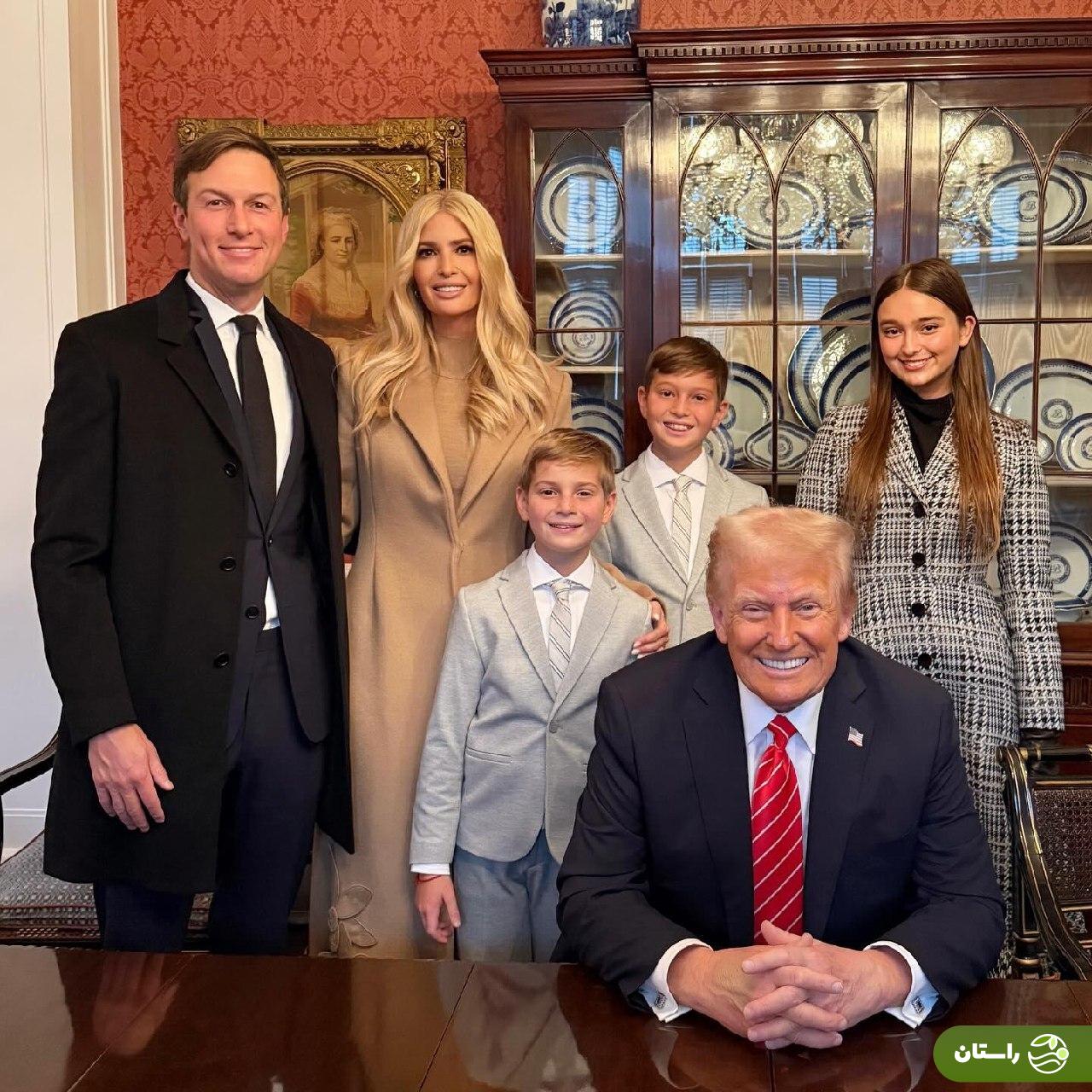 تصاویر | استایل ایوانکا ترامپ، همسر و فرزندانش در مراسم تجلیل از سربازان گمنان