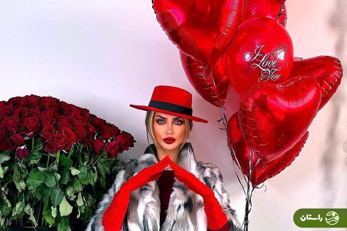 تصاویر | صبا تاجیک، همسر علیرام نورایی به پیشواز روز ولنتاین رفت