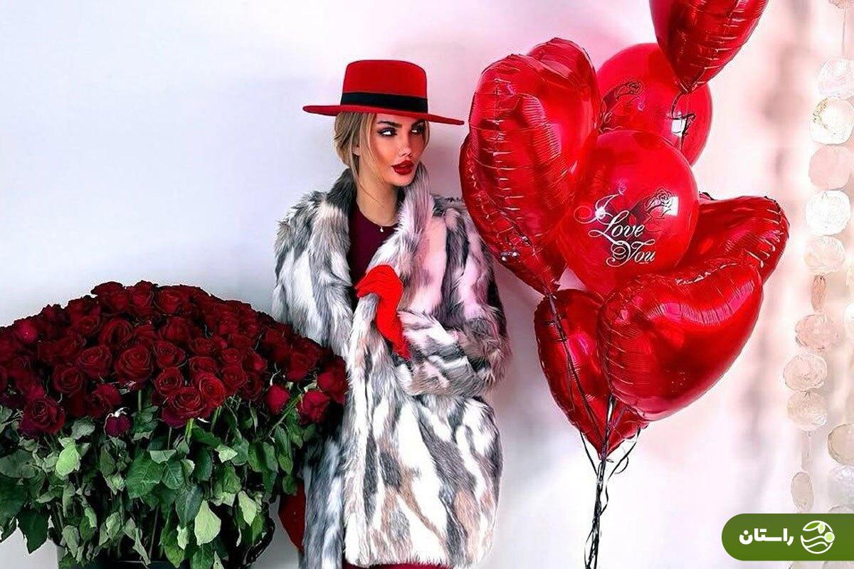 تصاویر | صبا تاجیک، همسر علیرام نورایی به پیشواز روز ولنتاین رفت