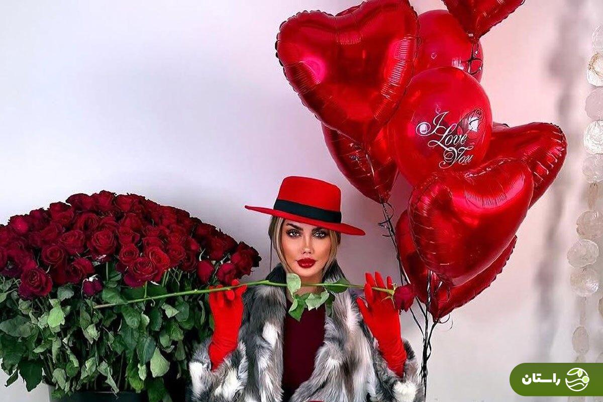 تصاویر | صبا تاجیک، همسر علیرام نورایی به پیشواز روز ولنتاین رفت