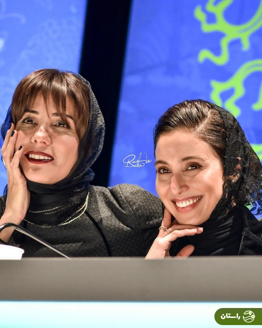 تصاویر | ژست‌های متفاوت سارا بهرامی و آناهیتا افشار در جشنواره فیلم فجر