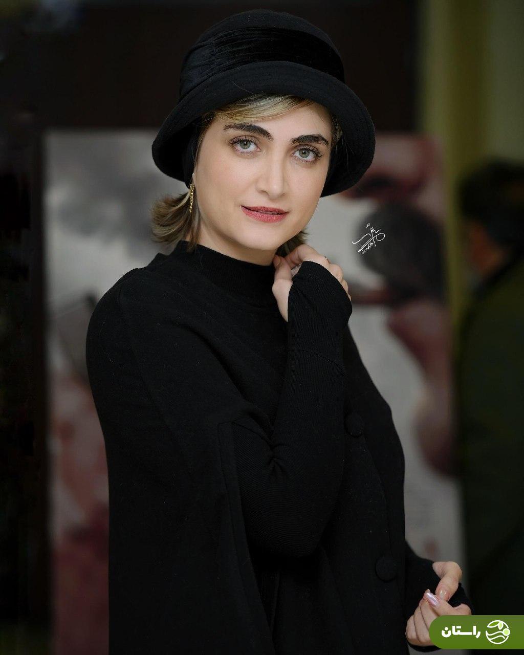 تصاویر | تیپ مشکی الناز ملک با کلاه در اکران پیشمرگ