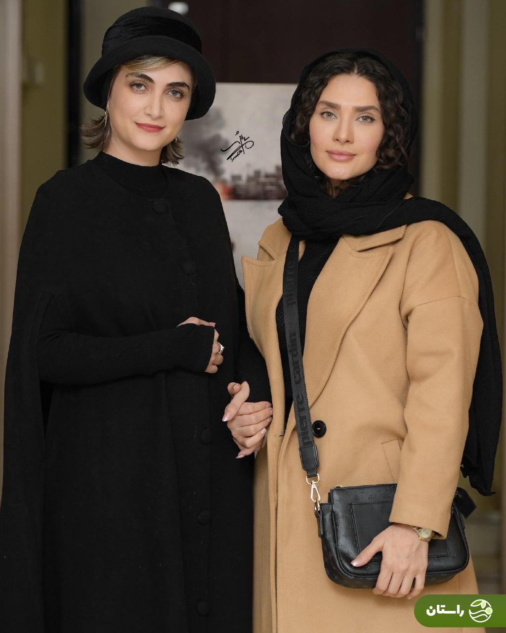 تصاویر | تیپ مشکی الناز ملک با کلاه در اکران پیشمرگ