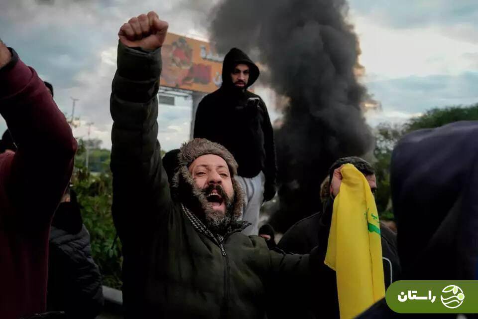 عکس یادگاری مورگان اورتگاس، فرستاده آمریکا به لبنان با گلوله راکت ایرانی