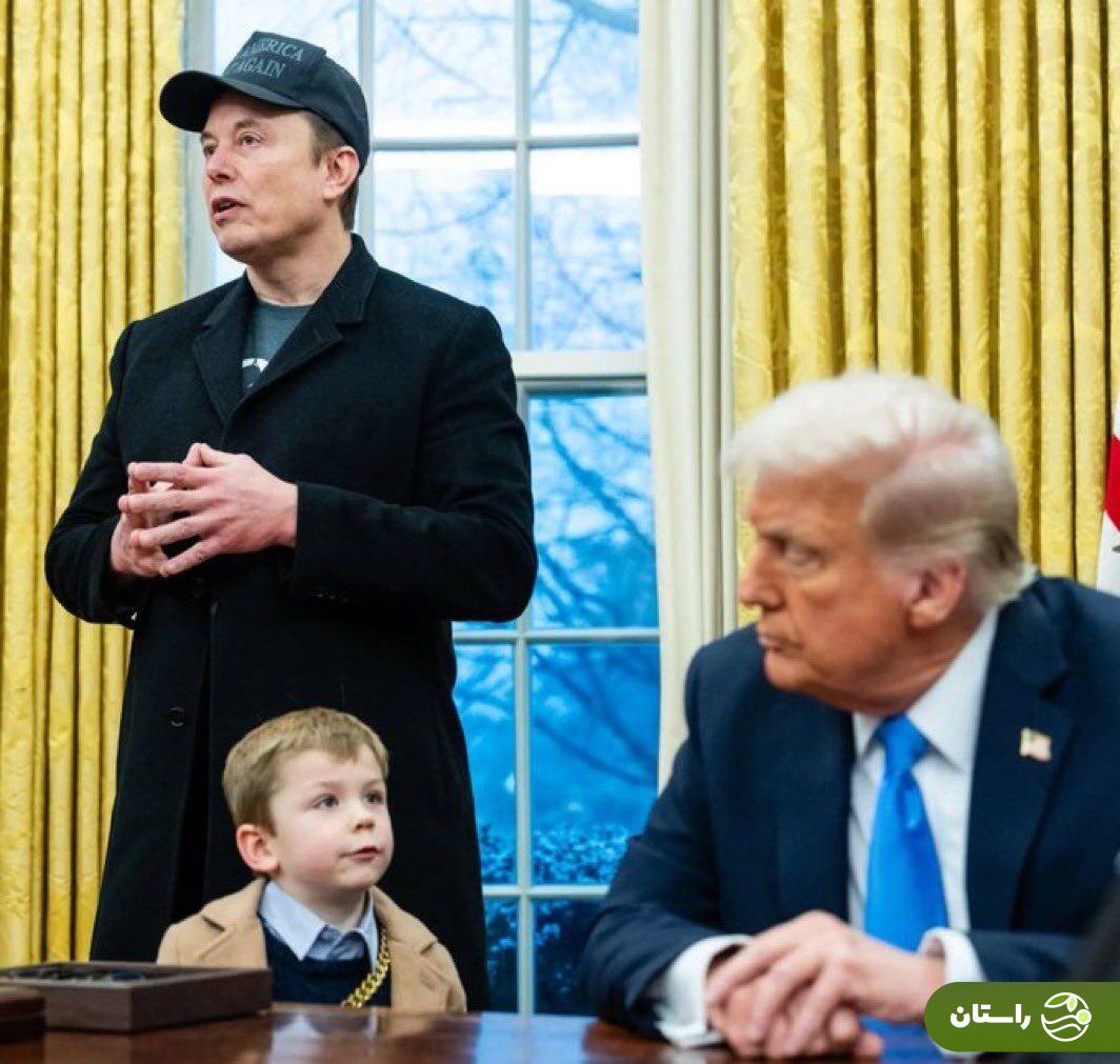 تصاویر | حضور حاشیه ساز ایلان ماسک و پسرش در دفتر بیضی کاخ سفید تصاویر | حضور حاشیه ساز ایلان ماسک و پسرش در دفتر بیضی کاخ سفید