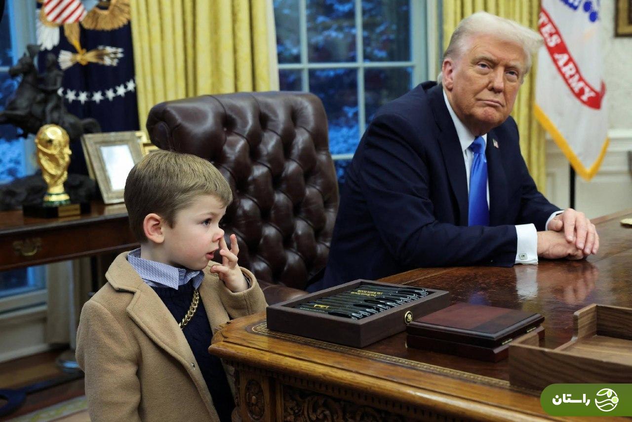تصاویر | حضور حاشیه ساز ایلان ماسک و پسرش در دفتر بیضی کاخ سفید تصاویر | حضور حاشیه ساز ایلان ماسک و پسرش در دفتر بیضی کاخ سفید
