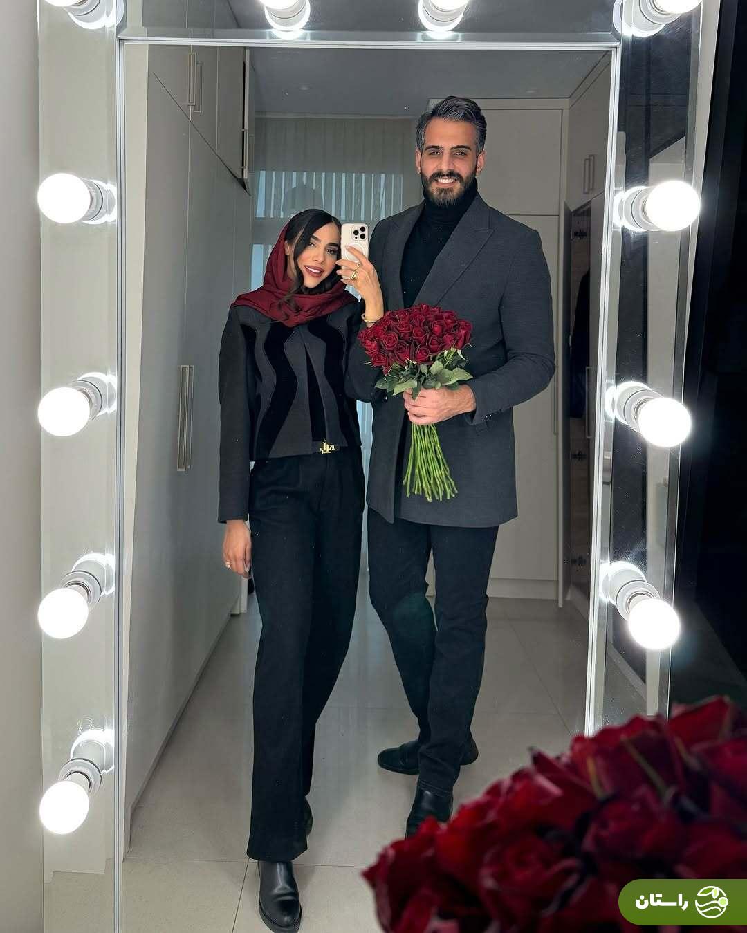 عکس عاشقانه مریم محبی در روز ولنتاین