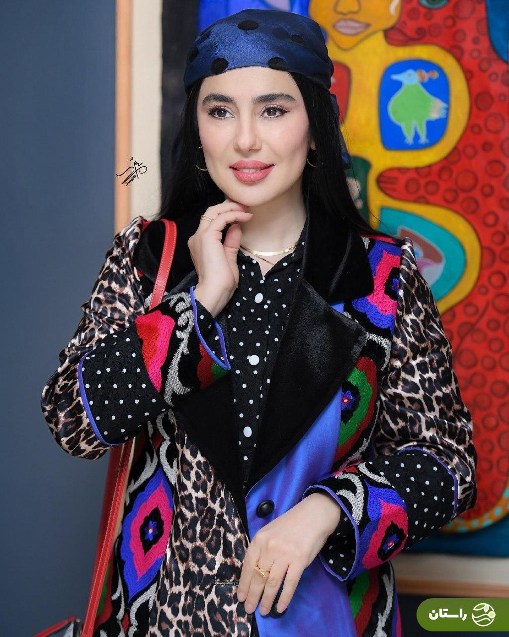 تصاویر | استایل متفاوت و خاص شیدا یوسفی در نمایشگاه نقاشی ثمره بختیاری