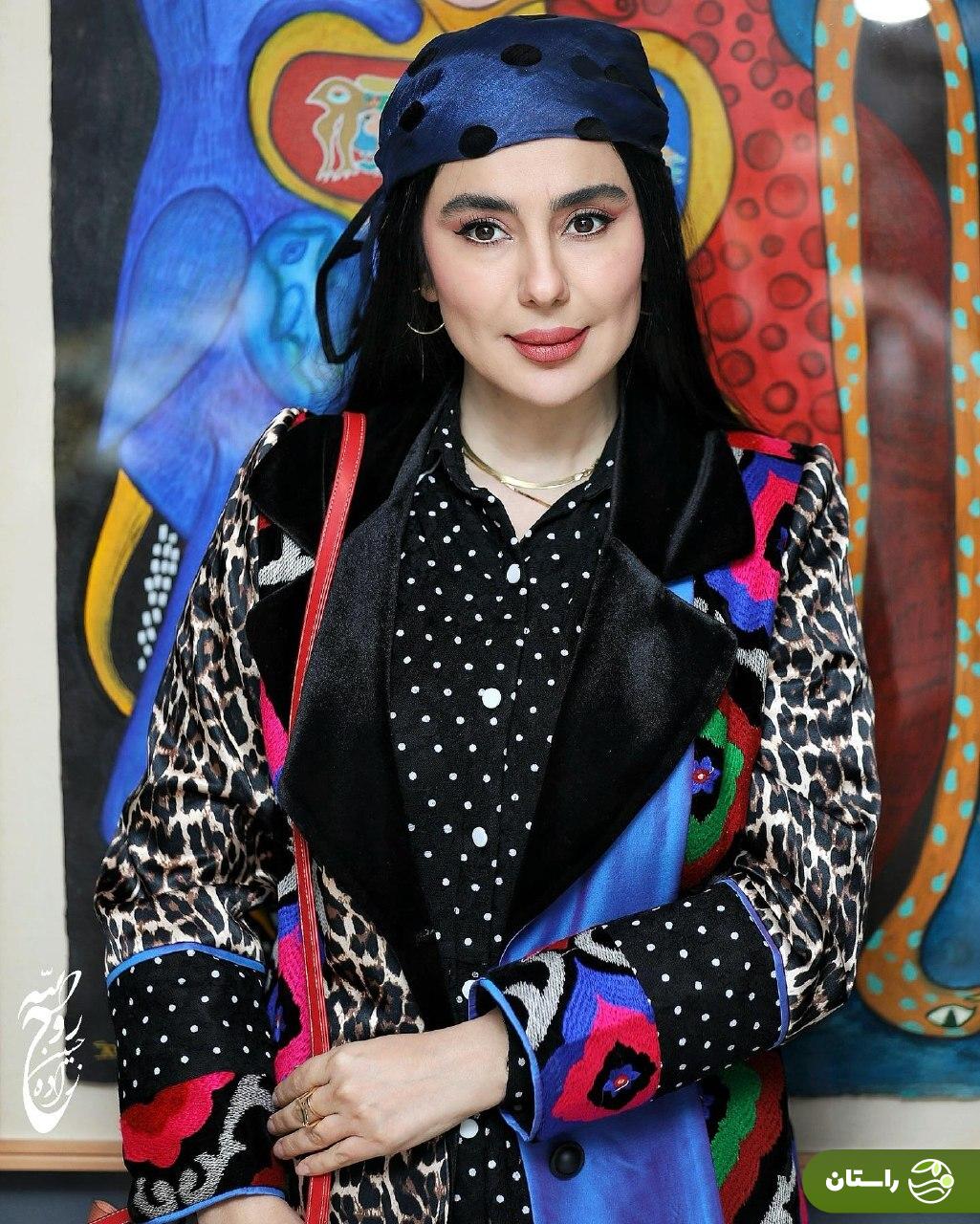 تصاویر | استایل متفاوت و خاص شیدا یوسفی در نمایشگاه نقاشی ثمره بختیاری