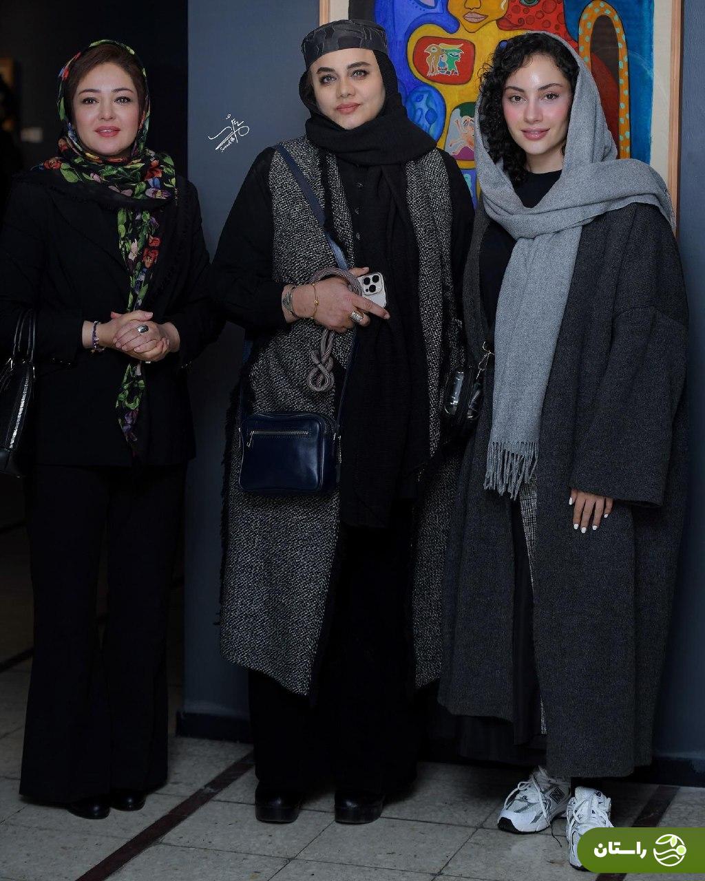 تصاویر | استایل متفاوت و خاص شیدا یوسفی در نمایشگاه نقاشی ثمره بختیاری