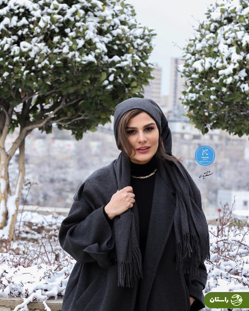 تصاویری که رز رضوی از خود در برف منتشر کرد