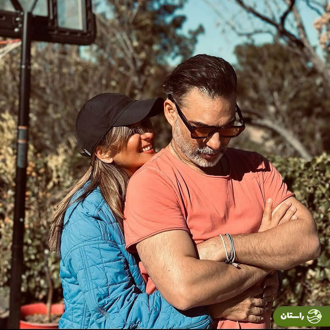 عکس |‌ پیمان معادی، بازیگر سینما و سریال ازازیل در کنار همسرش فرانک در سالروز تولد او