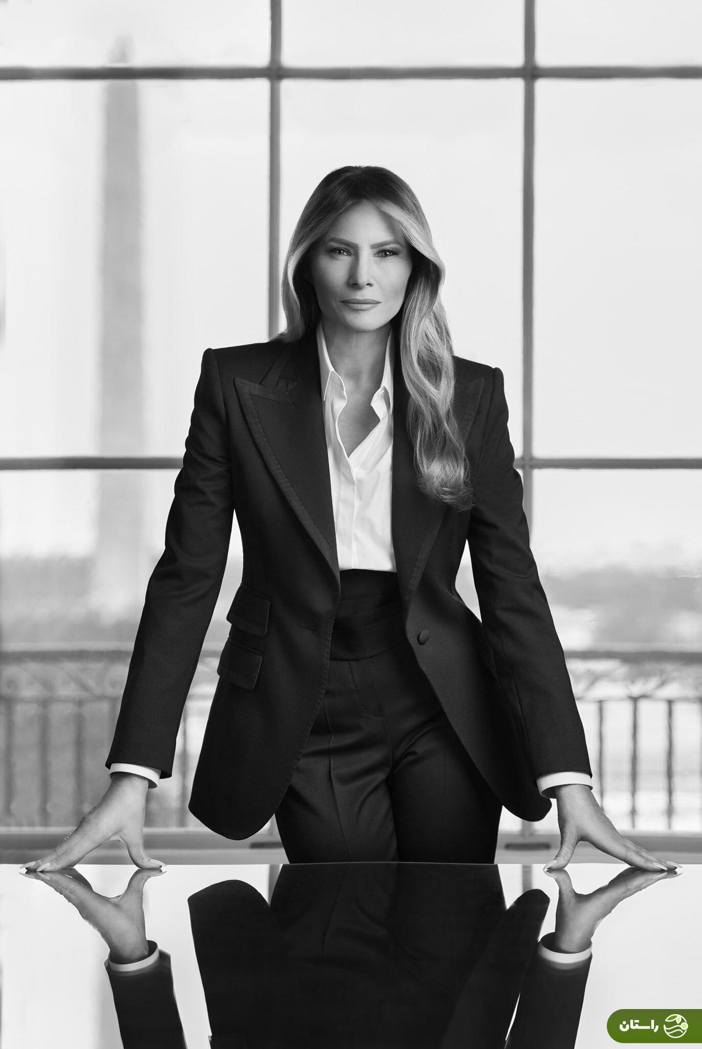 اولین تصویر رسمی ملانیا ترامپ، بانوی اول آمریکا در کاخ سفید