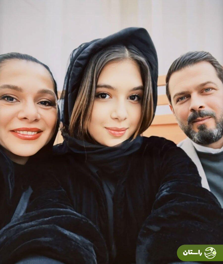 عکس | سلفی نفس بازغی با پدر و مادرش، مستانه مهاجر و پژمان بازغی