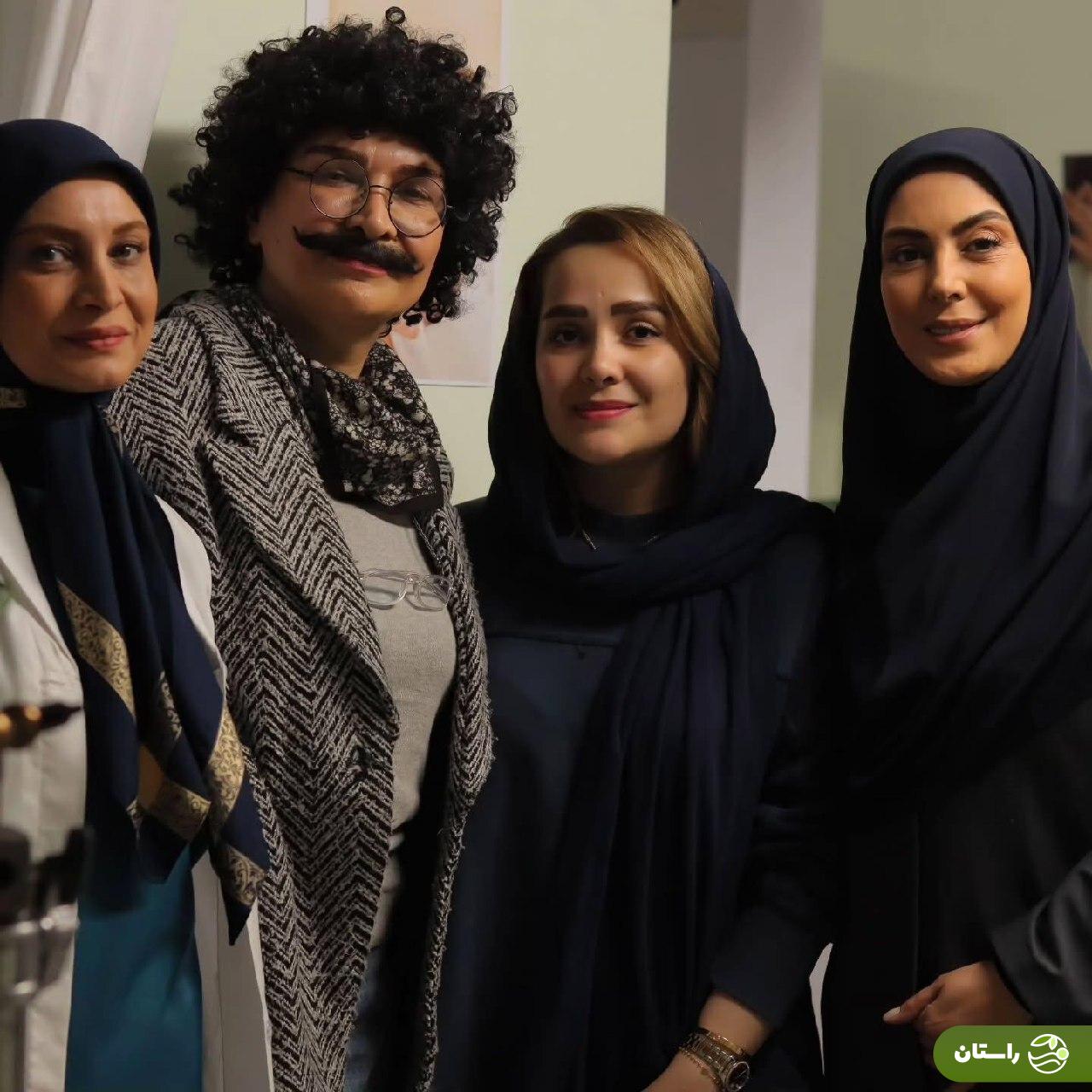 تصاویر | نیلوفر شهیدی با گریم مردانه در کنار مینا نوروزی و مریم کاویانی