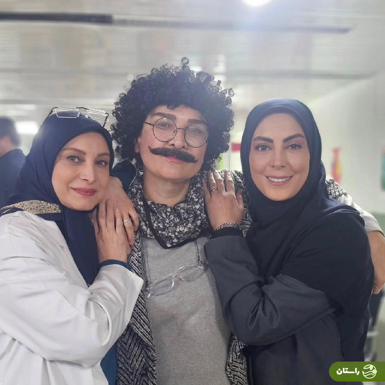 تصاویر | نیلوفر شهیدی با گریم مردانه در کنار مینا نوروزی و مریم کاویانی