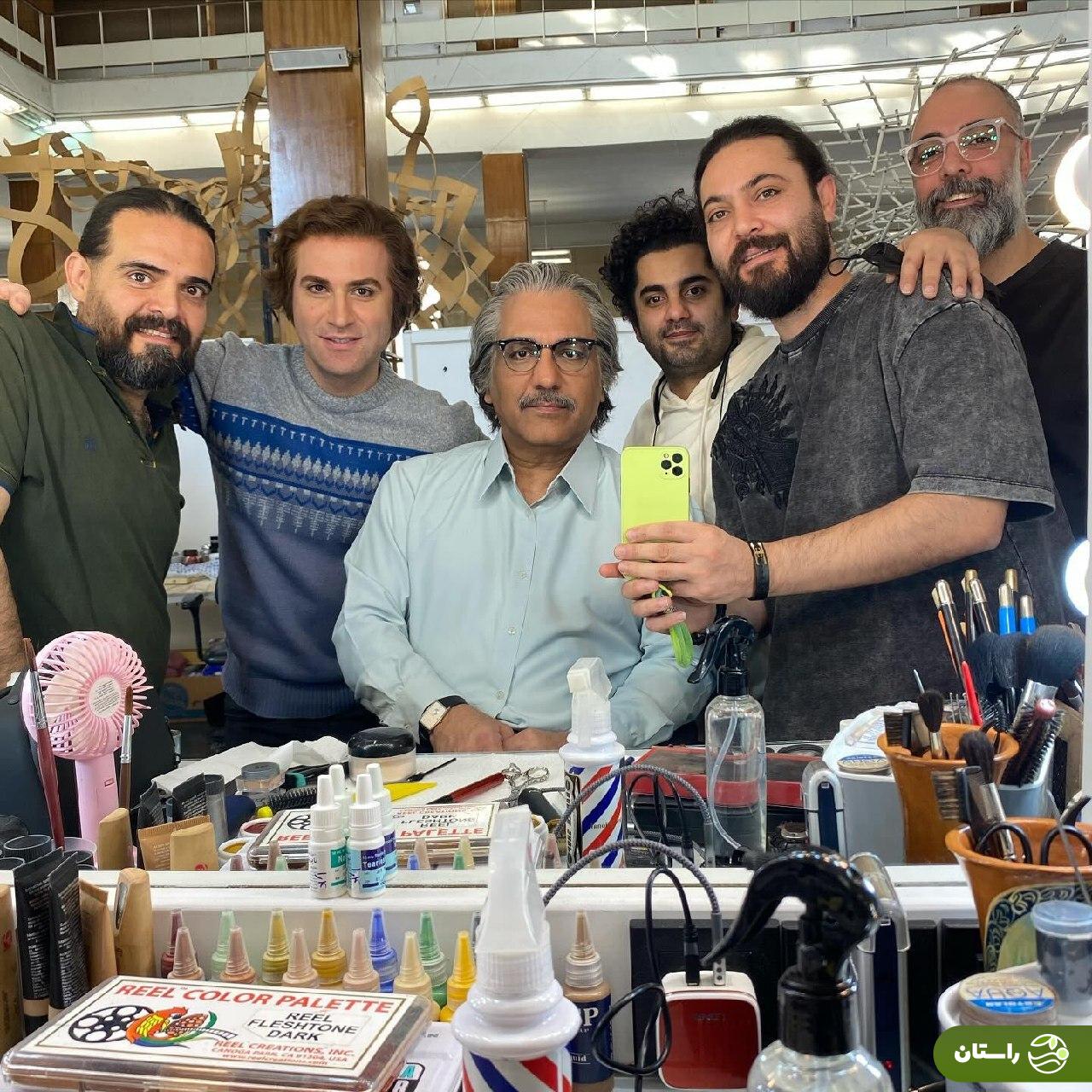 عکس | هوتن شکیبا و مهران مدیری در پشت صحنه سریال تاسیان