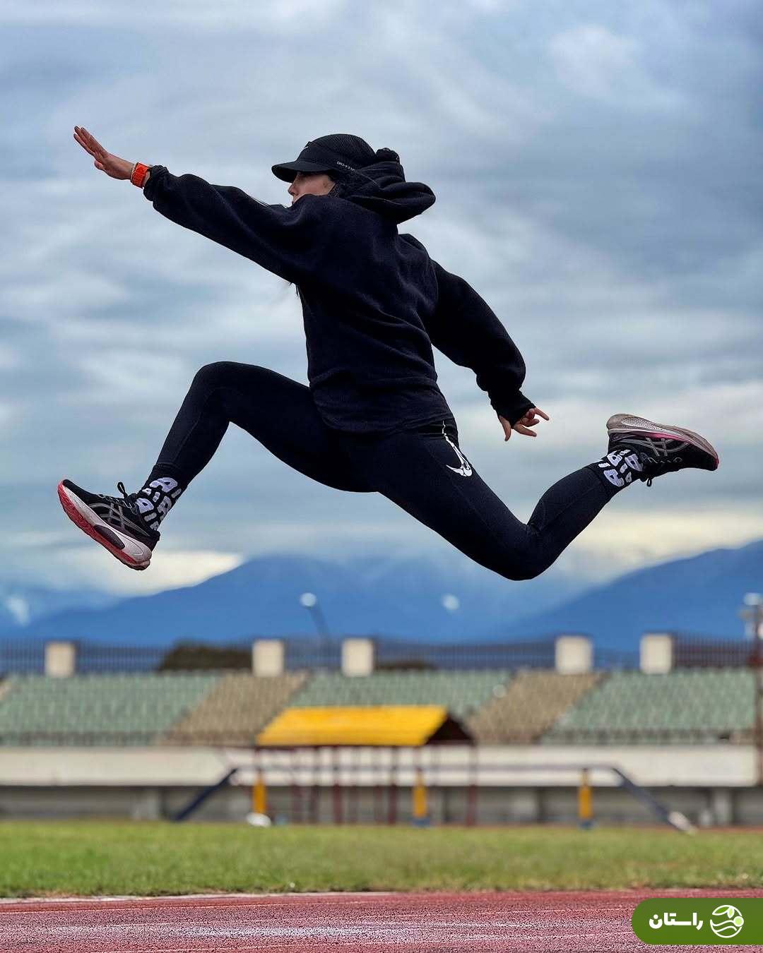 جدیدترین تصاویر از جواهر زمانی؛ دختر قهرمان پرش سه گام ایران