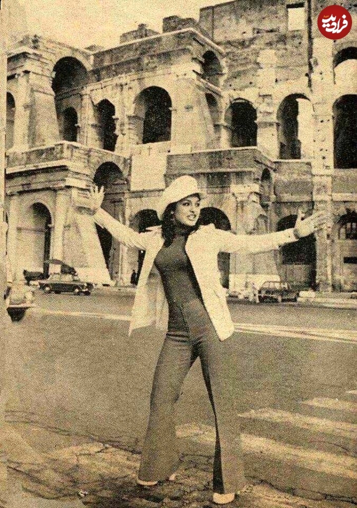 عکس | تونل زمان؛ نفس‌کش طلبیدن گوگوش در خیابان‌های خالی ایتالیا در سال ۵۰