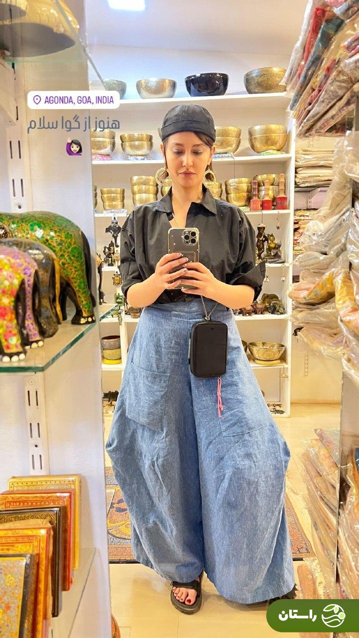 عکس |‌ لباس عجیب پردیس احمدیه در گوا هند