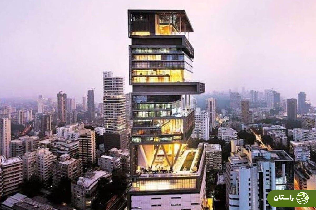 گشت‌وگذاری در آنتیلیا (Antilia) خانه موکش آمبانی؛ از گاراژ شش طبقه تا باغ معلق!