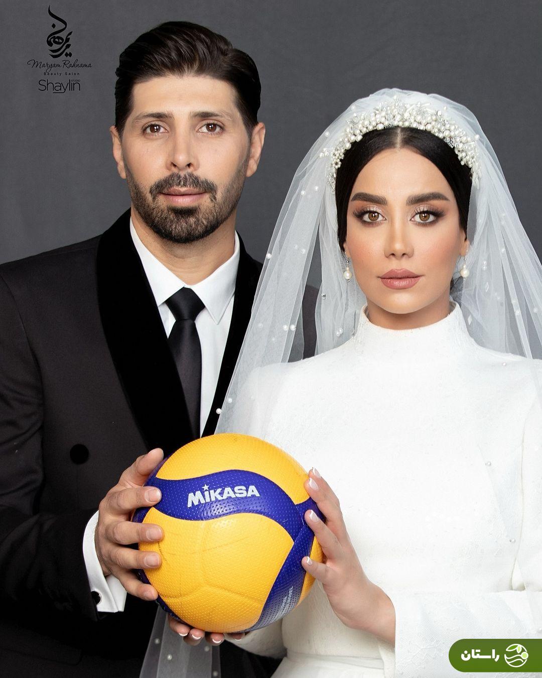 تصاویر ازدواج شبنم علیخانی و حامد تاری‌وردی؛ زوج والیبالیست