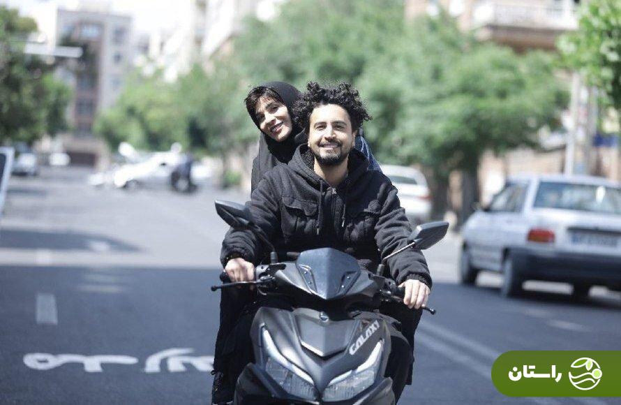 عکس |  سحر دولتشاهی ترک موتور مهراد صدیقیان + عکس