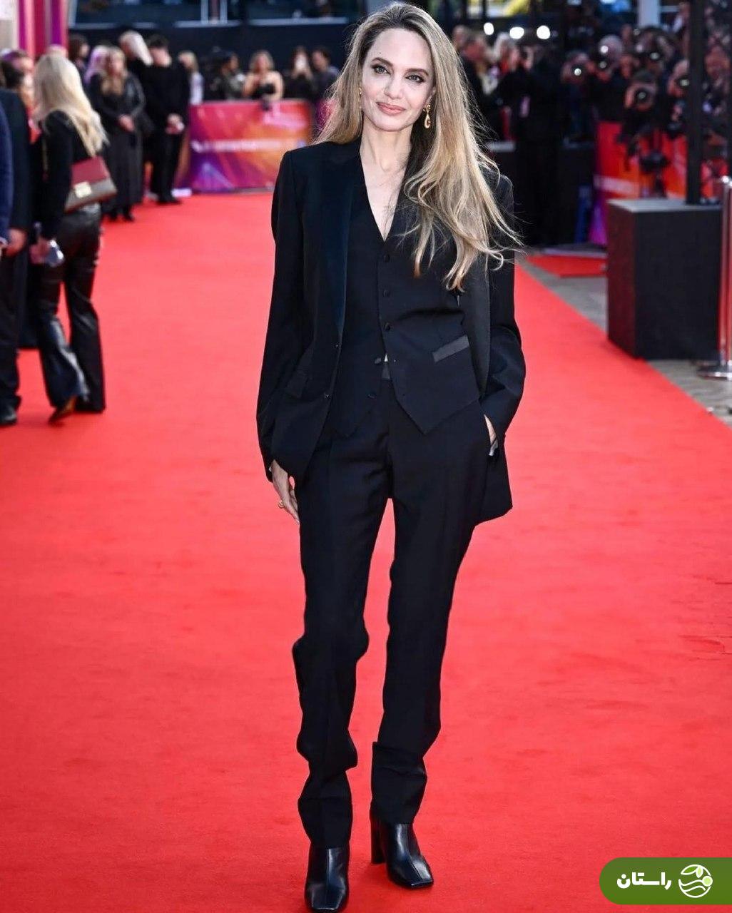 عکس | استایل جذاب آنجلینا جولی با کت و شلوار مردانه در فستیوال فیلم لندن عکس | استایل جذاب آنجلینا جولی با کت و شلوار مردانه در فستیوال فیلم لندن
