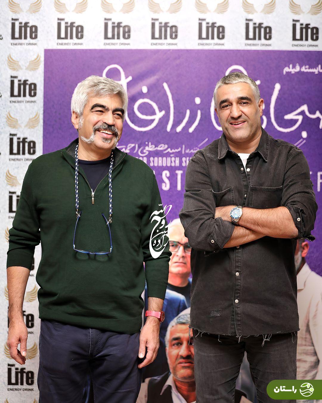 عکس | سروش صحت و پژمان جمشیدی در صبحانه با زرافه‌ها