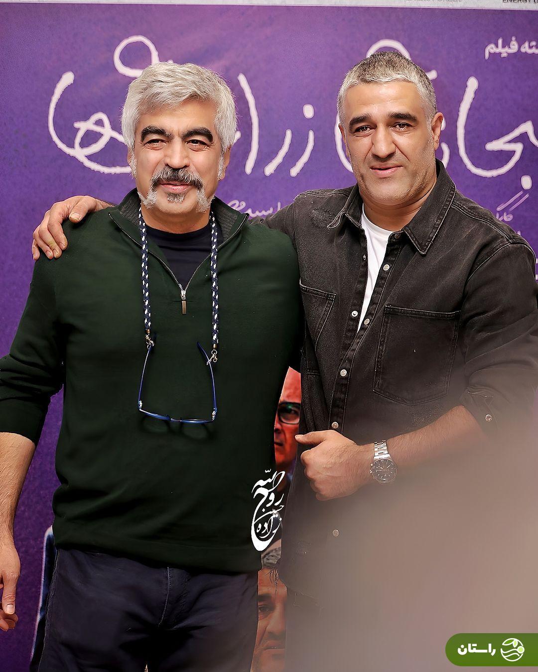 عکس | سروش صحت و پژمان جمشیدی در صبحانه با زرافه‌ها