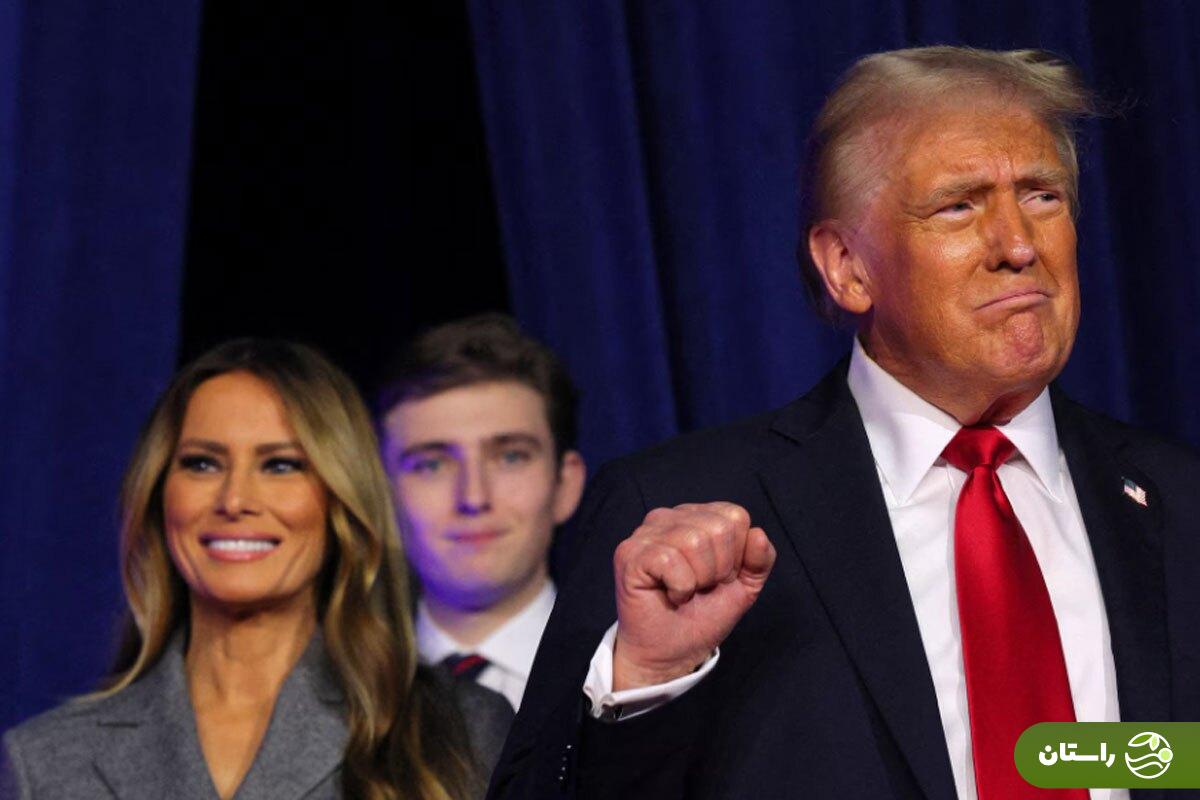 تصوی | سبک پوشش ملانیا ترامپ در سخنرانی پیروزی ترامپ تصوی | سبک پوشش ملانیا ترامپ در سخنرانی پیروزی ترامپ