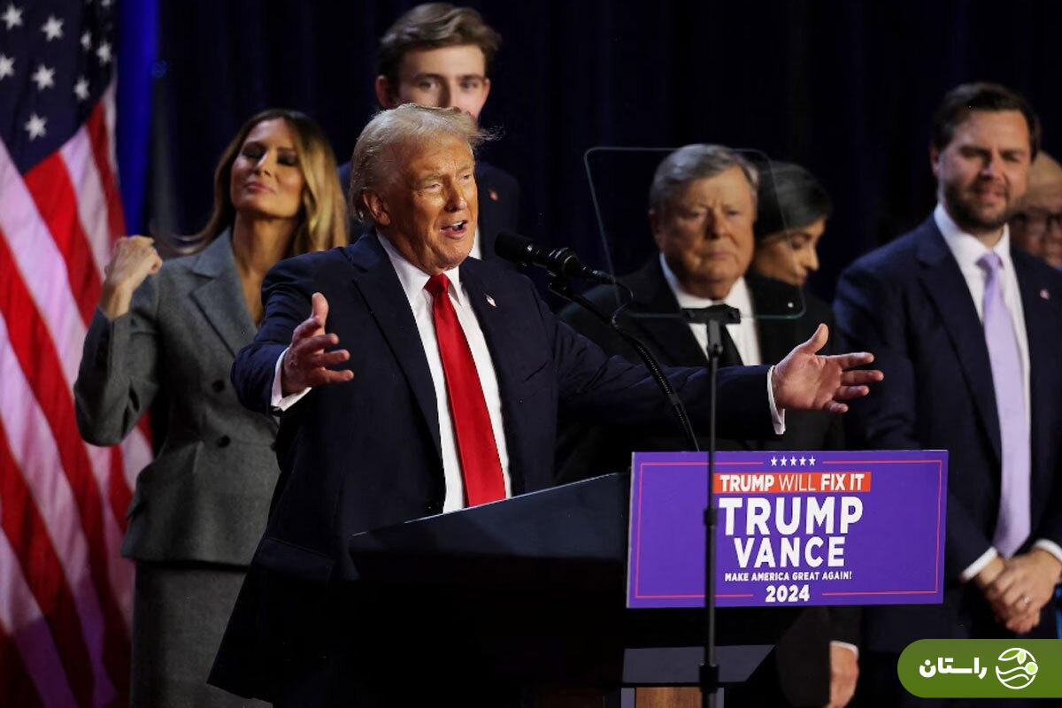 تصوی | سبک پوشش ملانیا ترامپ در سخنرانی پیروزی ترامپ تصوی | سبک پوشش ملانیا ترامپ در سخنرانی پیروزی ترامپ