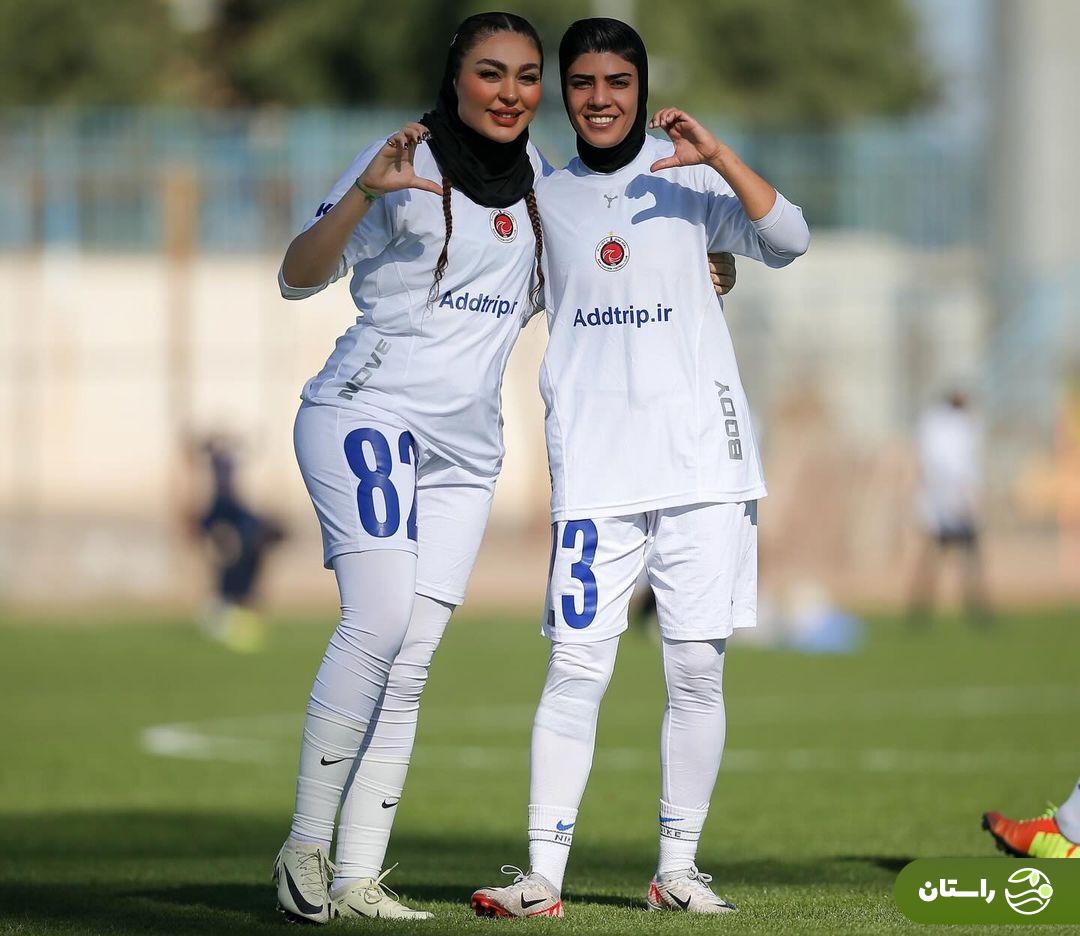 عکس‌های دیدنی از دو بازیکن تیم فوتبال دختران خاتون بم