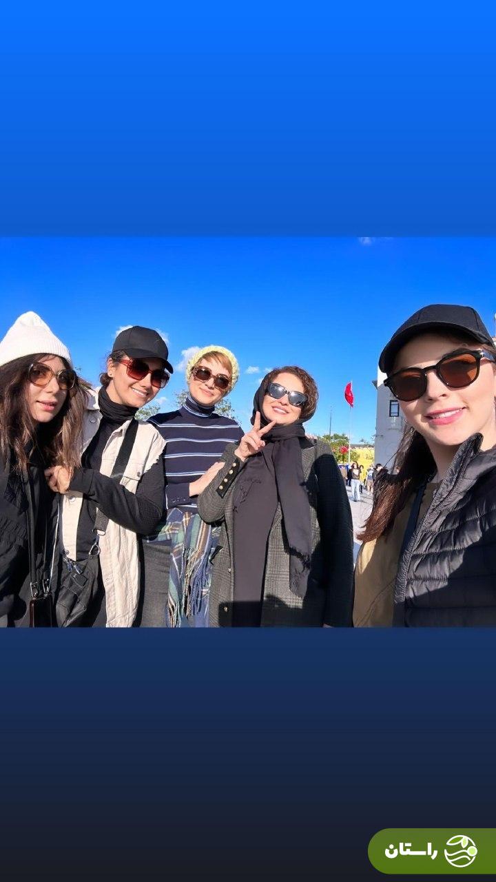 تصاویر | الناز ملک و مهراوه شریفی‌نیا در پشت صحنه سریال زخم کاری ۴ در استانبول