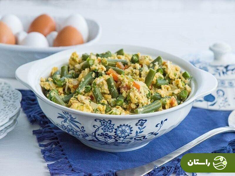 نرگسی لوبیا سبز؛ یک غذای بدون گوشت و ارزان اما مقوی + طرز تهیه