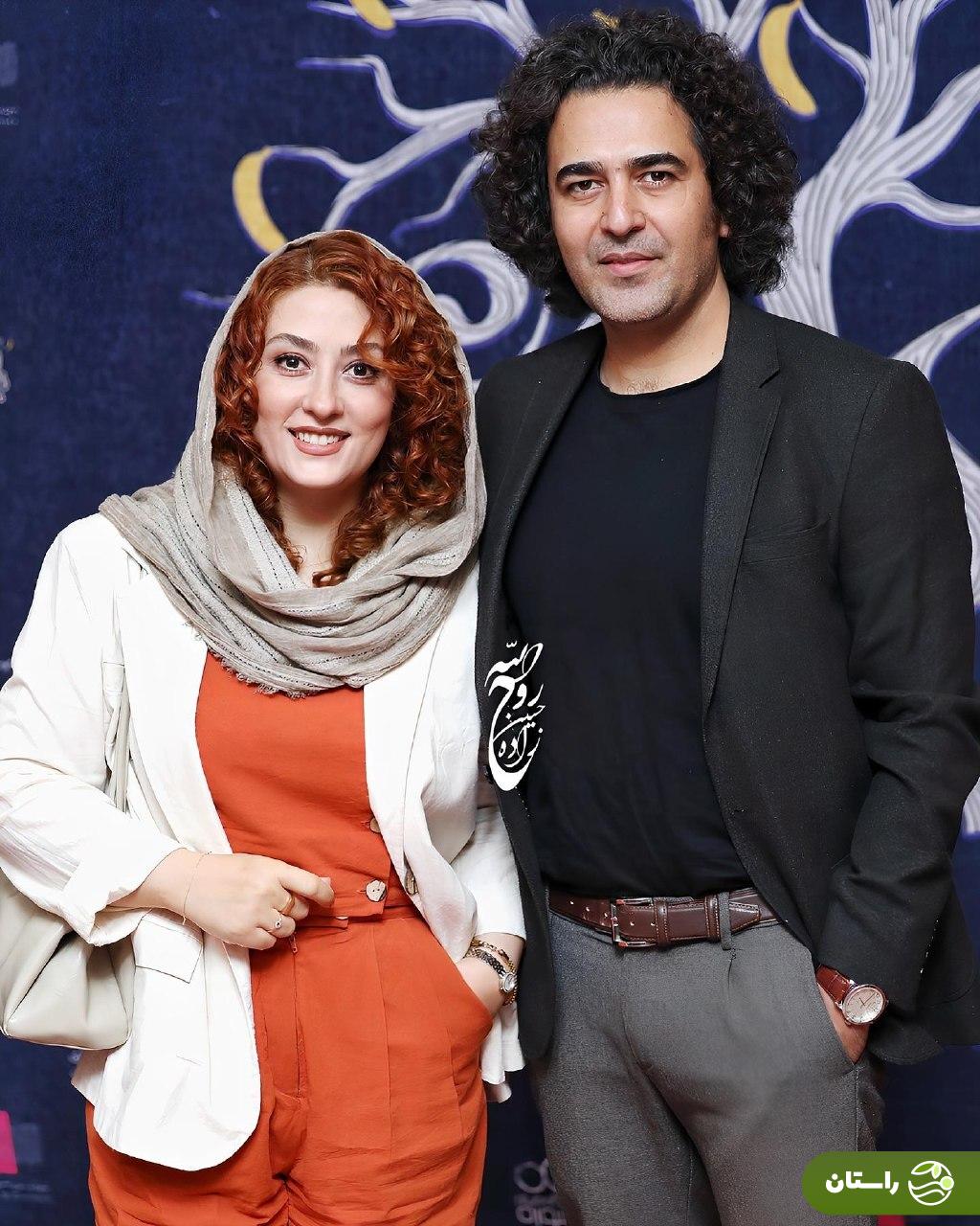 تصاویر | الهام طهموی و همسرش در اکران باغ کیانوش