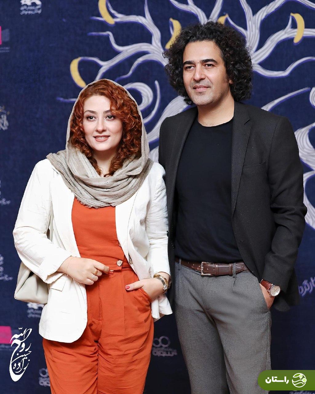 تصاویر | الهام طهموی و همسرش در اکران باغ کیانوش