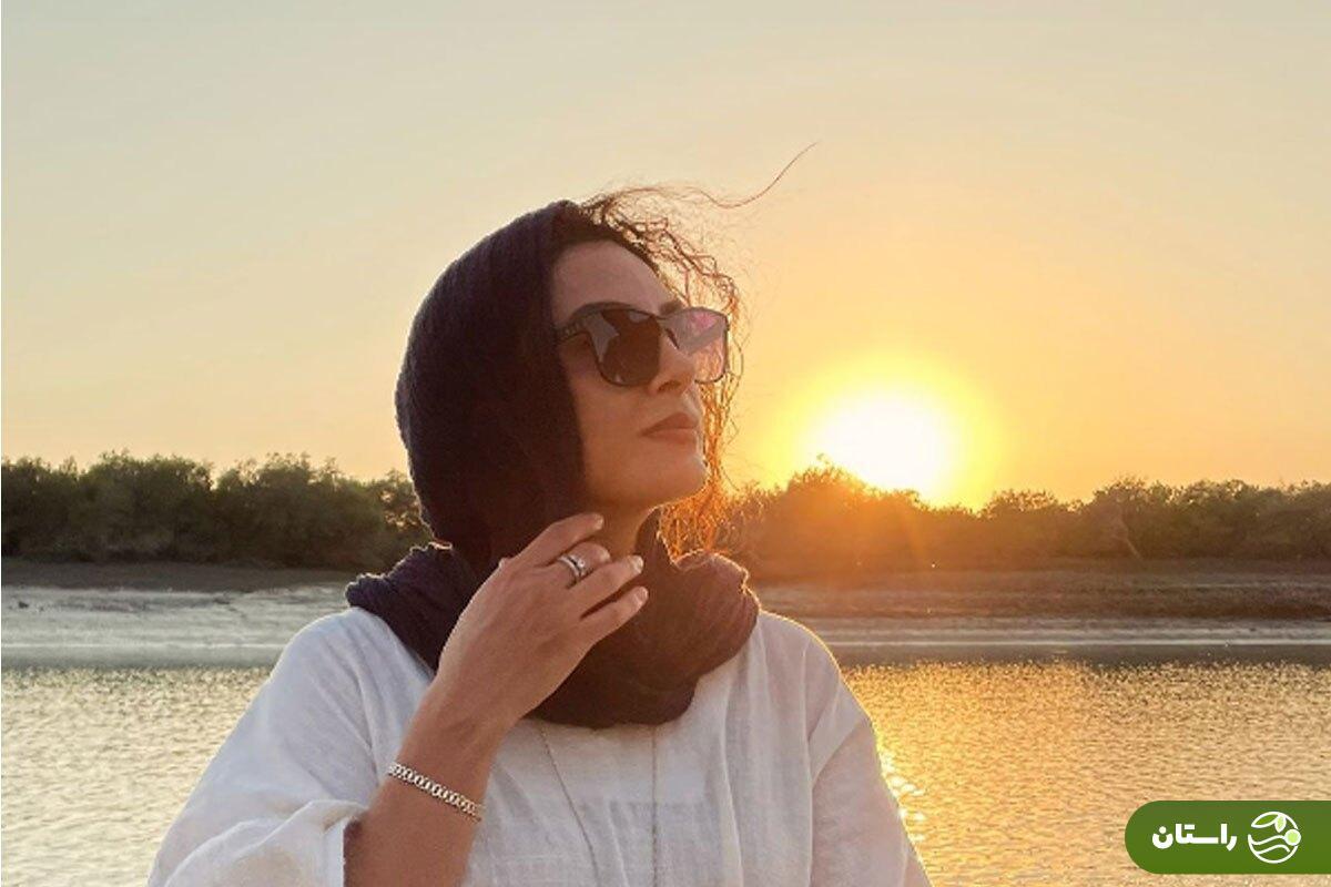 تصاویر | قشم‌گردی حدیثه تهرانی