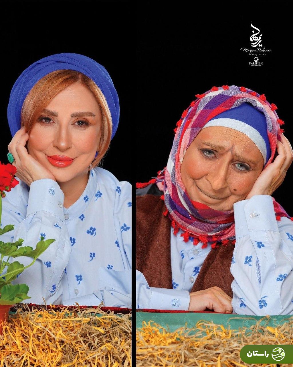 ویدئو و تصاویر جالب از مراحل گریم مرجانه گلچین به سبک «خونه مادر بزرگه»