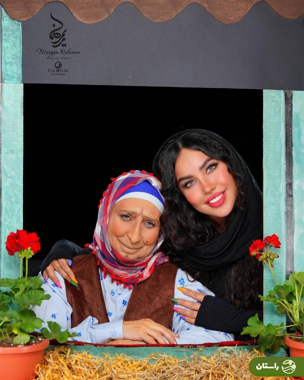 ویدئو و تصاویر جالب از مراحل گریم مرجانه گلچین به سبک «خونه مادر بزرگه»