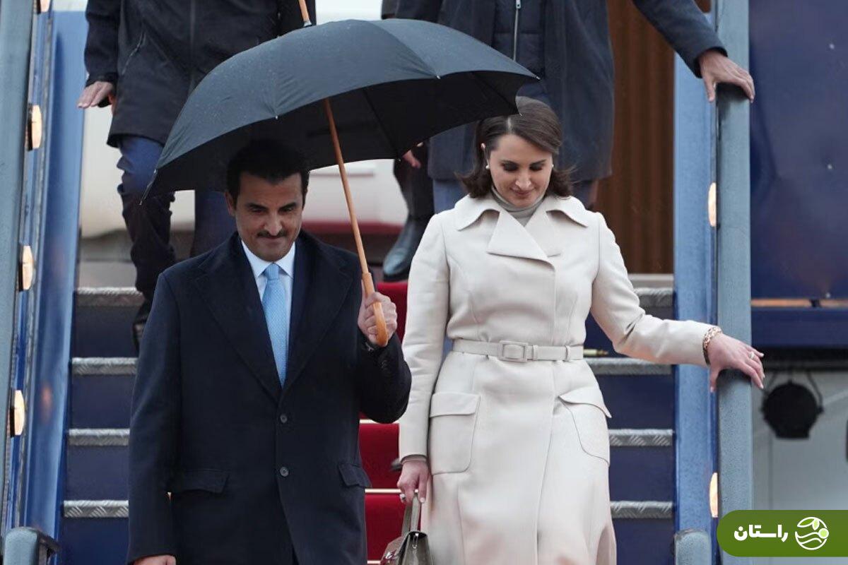 تصاویر | استقبال شاهانه از امیر قطر و همسرش در لندن تصاویر | استقبال شاهانه از امیر قطر و همسرش در لندن