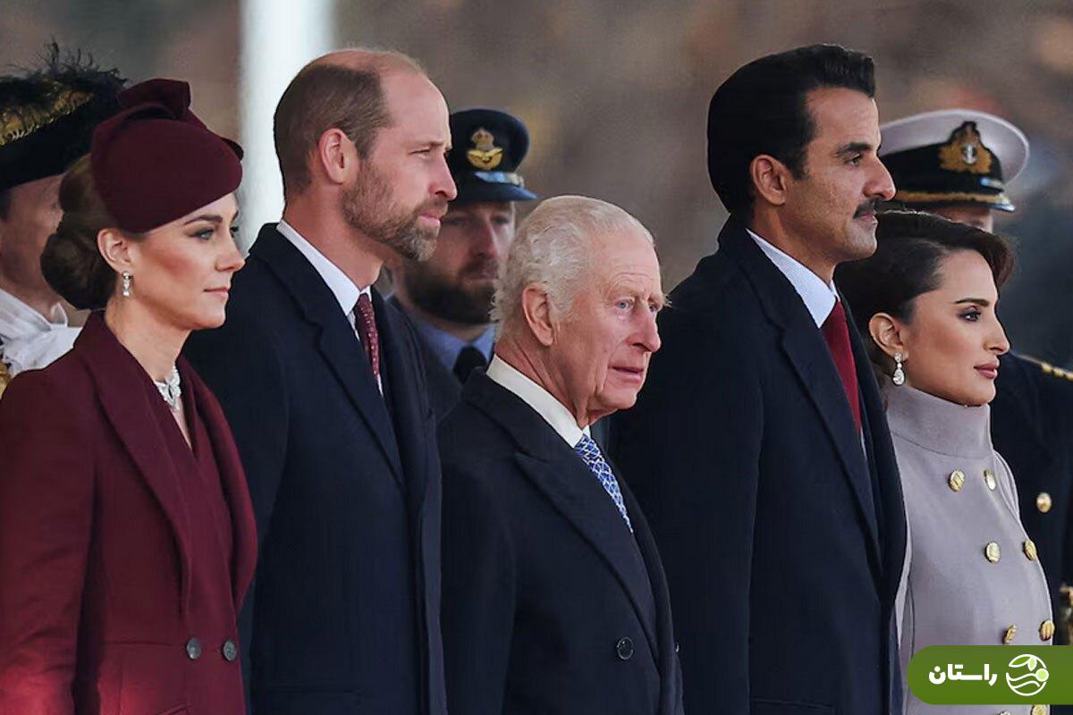 تصاویر | استقبال شاهانه از امیر قطر و همسرش در لندن تصاویر | استقبال شاهانه از امیر قطر و همسرش در لندن